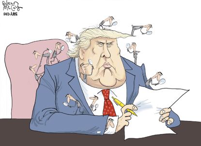 Political cartoon U.S. Trump Mueller Russia investigation