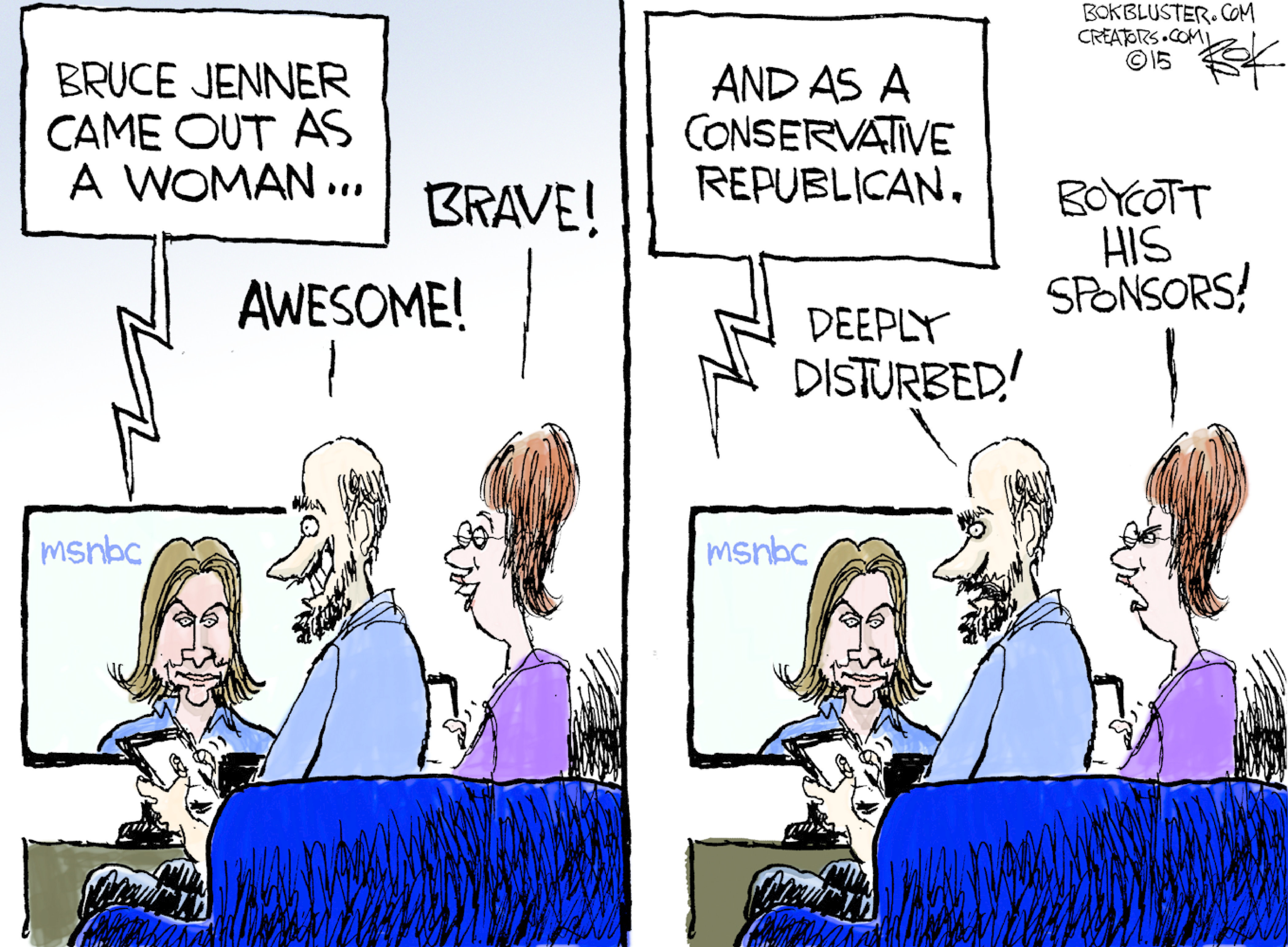 Editorial cartoon U.S. Entertainment Bruce Jenner