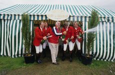 Nick Skelton and the British team John and Michael Whitaker, and Malcolm Pyrah.