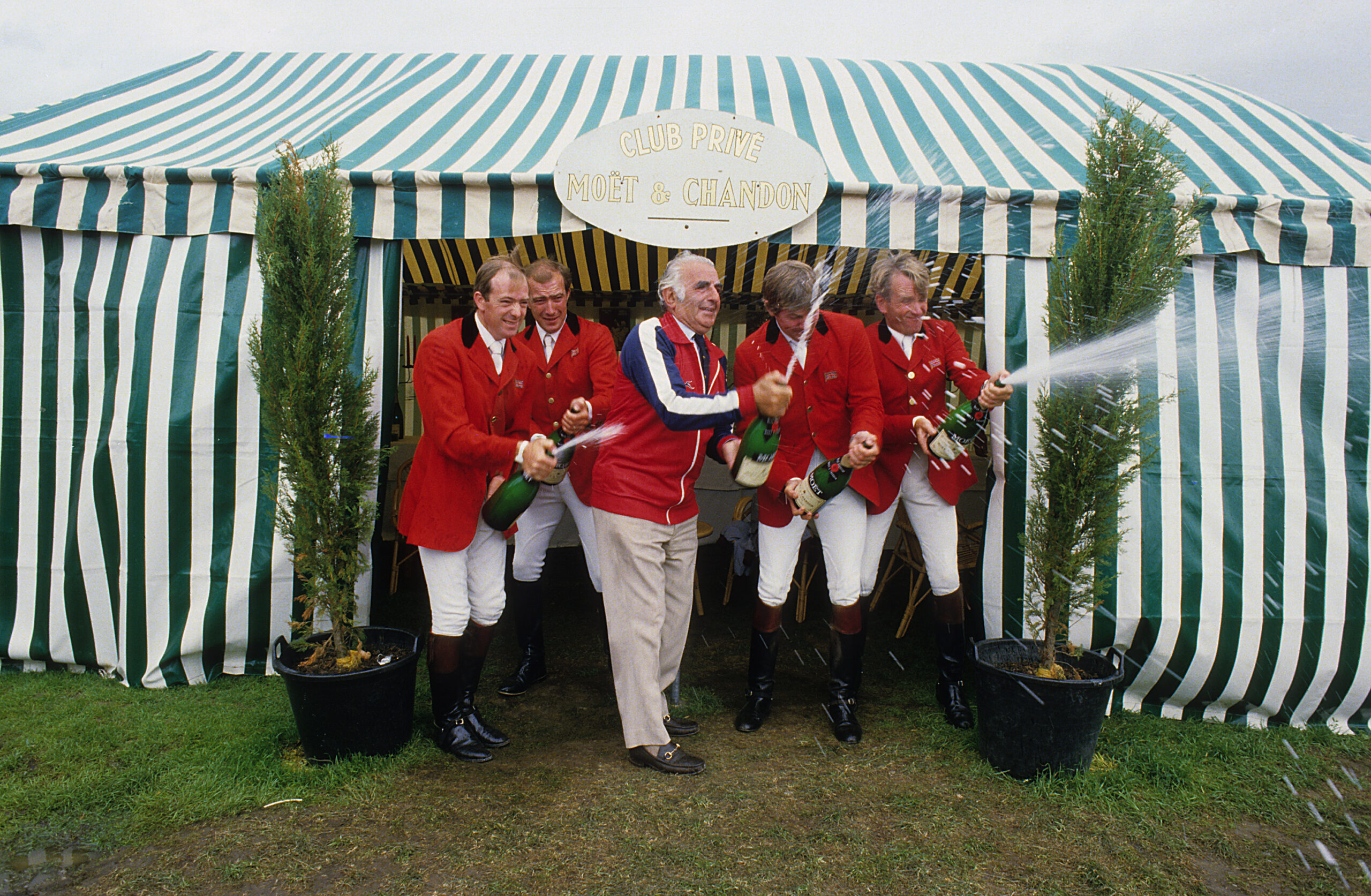 Nick Skelton and the British team John and Michael Whitaker, and Malcolm Pyrah.
