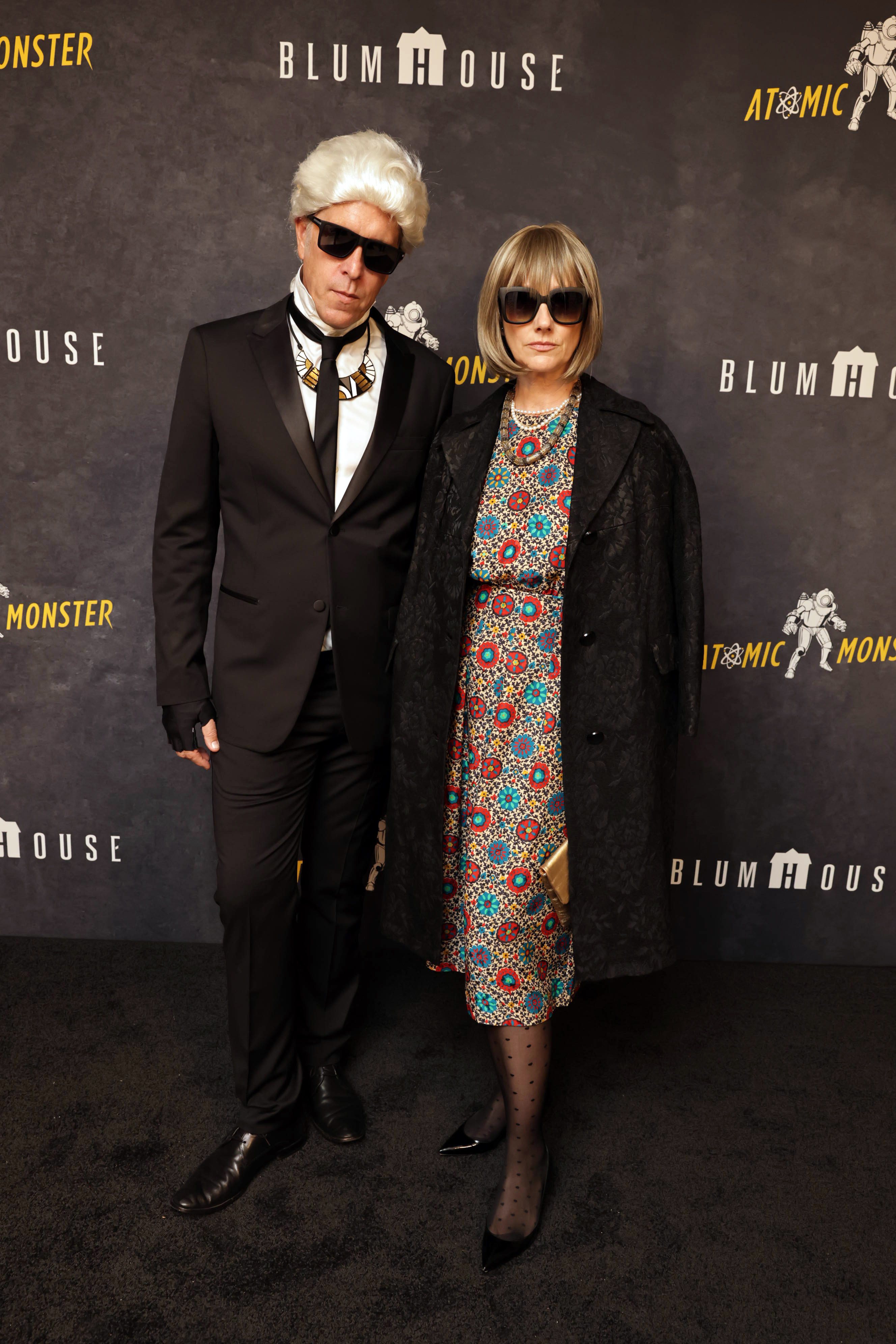 Judy Greer dressed up as Anna Wintour for Halloween 2025