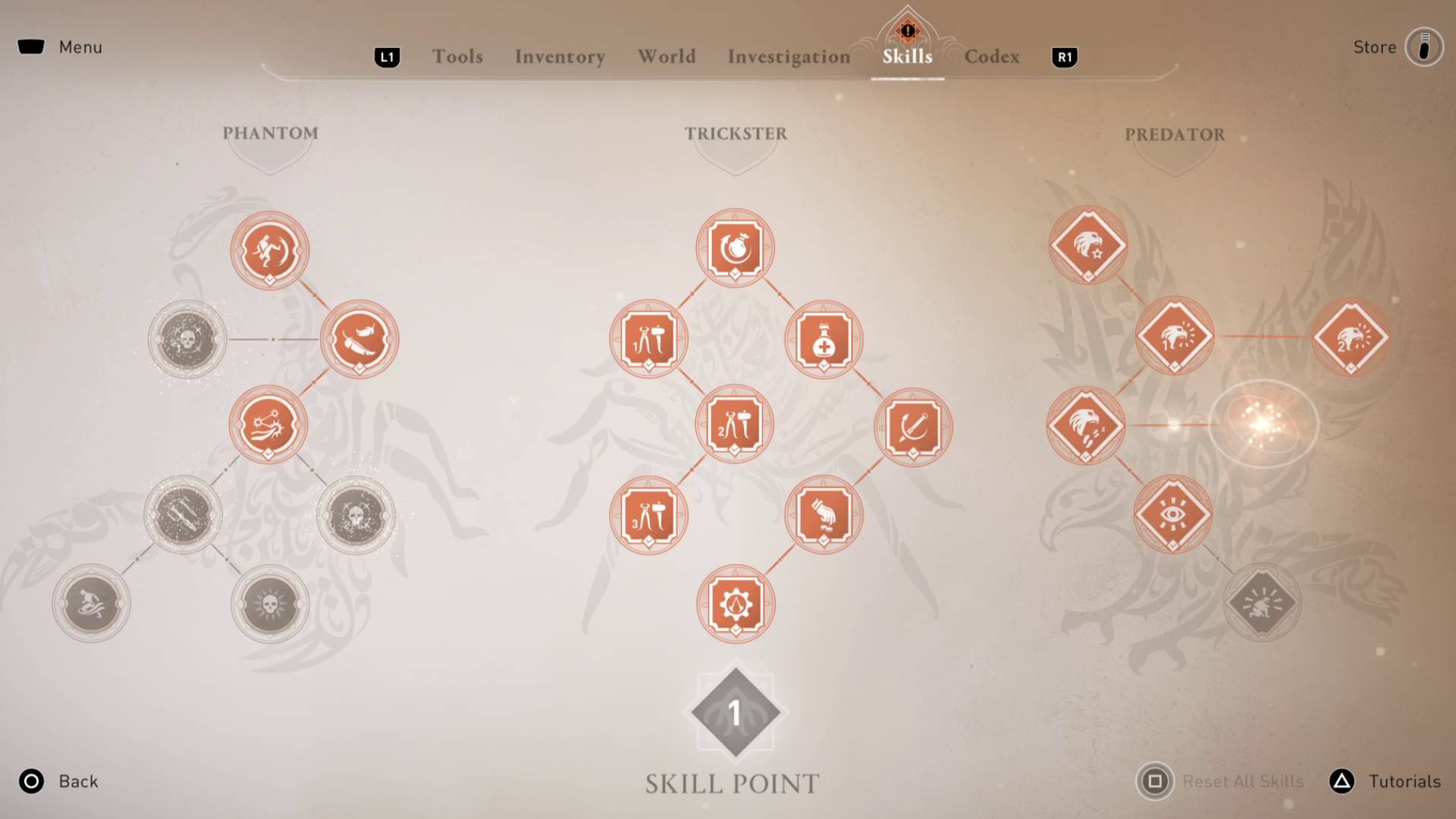 Assassin's Creed Mirage best skills Trickster, Phantom, and Predator skill trees