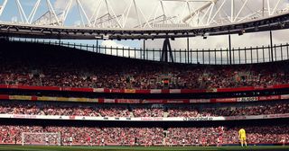 Arsenal tickets: How to get Arsenal tickets for the Emirates Stadium: General view of the stands filled with fans on a record breaking attendance during the FA Women's Super League match between Arsenal and Tottenham Hotspur at Emirates Stadium on September 24, 2022 in London, England.