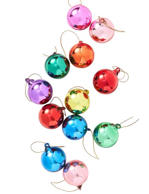2" Shining Ball Ornaments, Set of 12