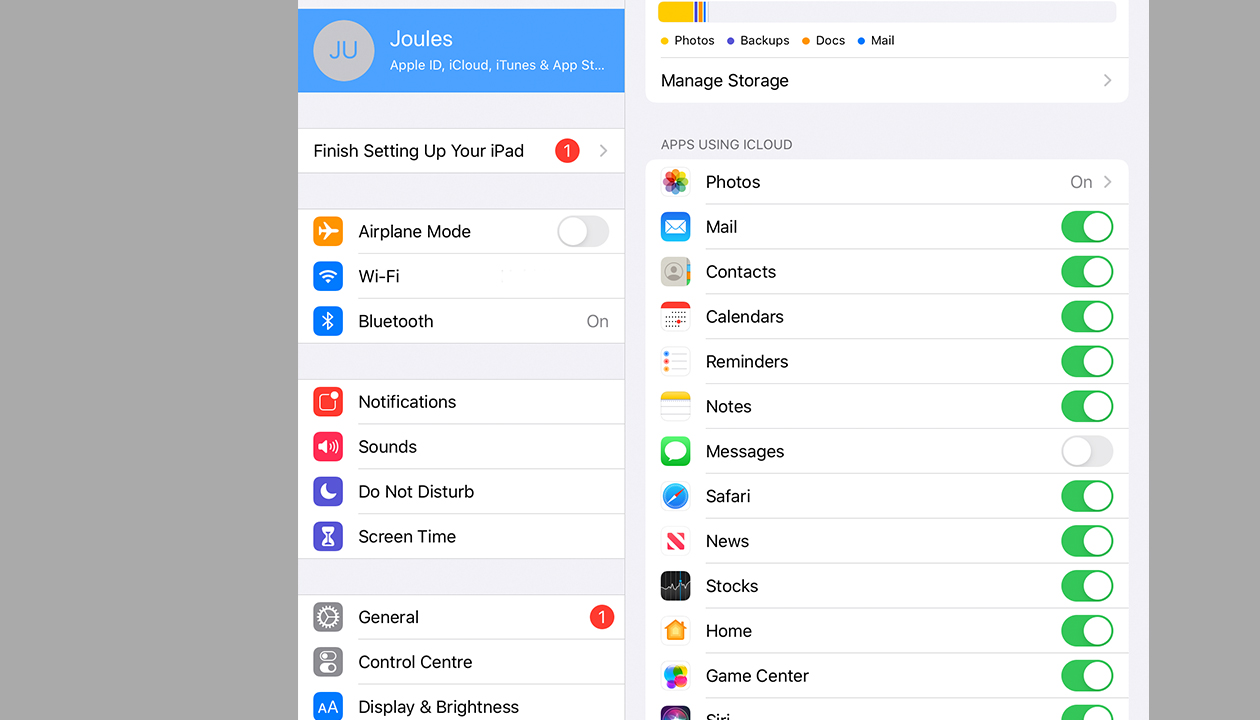 icloud storage full app data