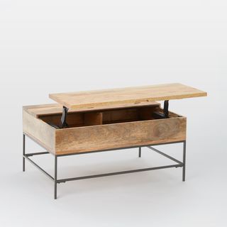 Where to buy nice furniture online: Industrial Storage Pop-Up Coffee Table at West Elm
