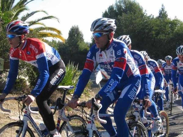 The Quick Step jersey is colourful but tasteful too.
