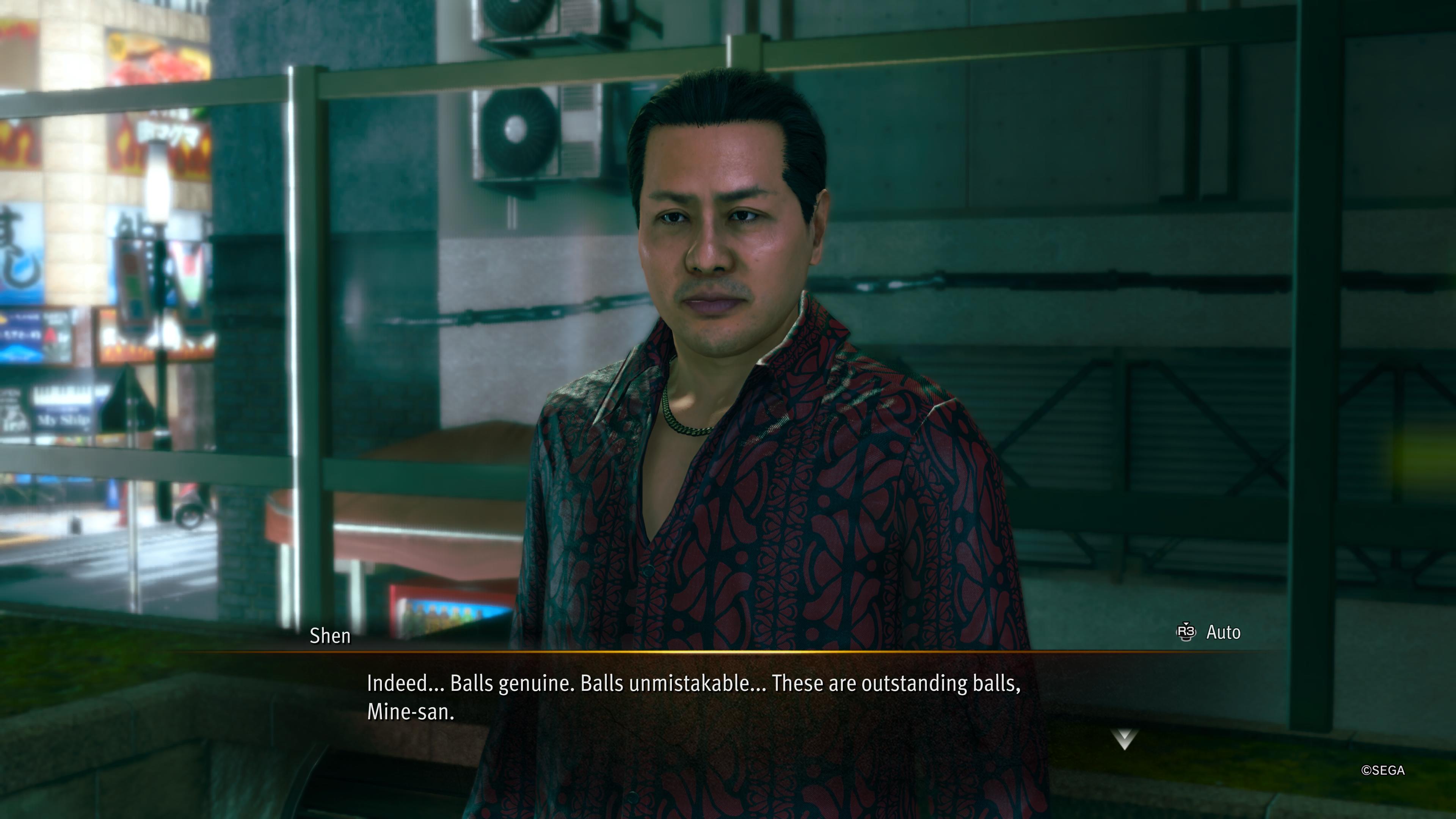 A man talks to Mine in Dark Ties