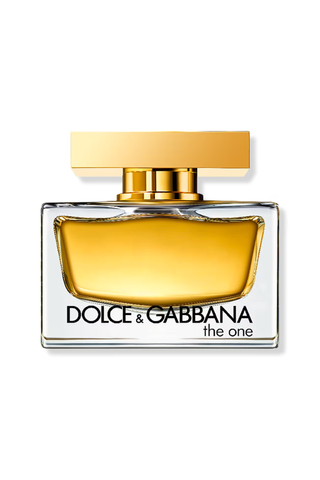 A bottle of Dolce & Gabbana perfume against a white background.