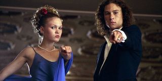Julia Stiles and Heath Ledger in 10 Things I Hate About You