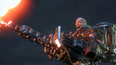 A monster with a huge gun in Resident Evil 3 Nemesis