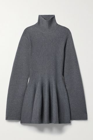 Clarice Merino Wool-Blend Turtleneck Mini Dress