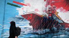 Mural of Iran attacking U.S. warship in downtown Tehran