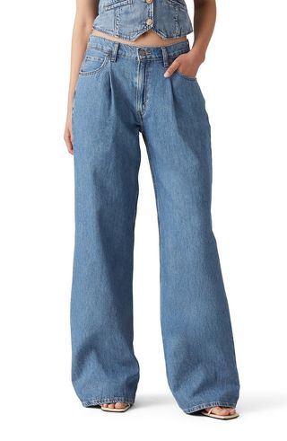High Waisted Baggy Wide Leg Jeans for Dad