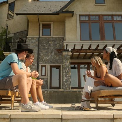 Kaleb Moon, Hunter Call, Kat Ellis, Umeko Peterson in episode 202 of 'Million Dollar Secret.' 