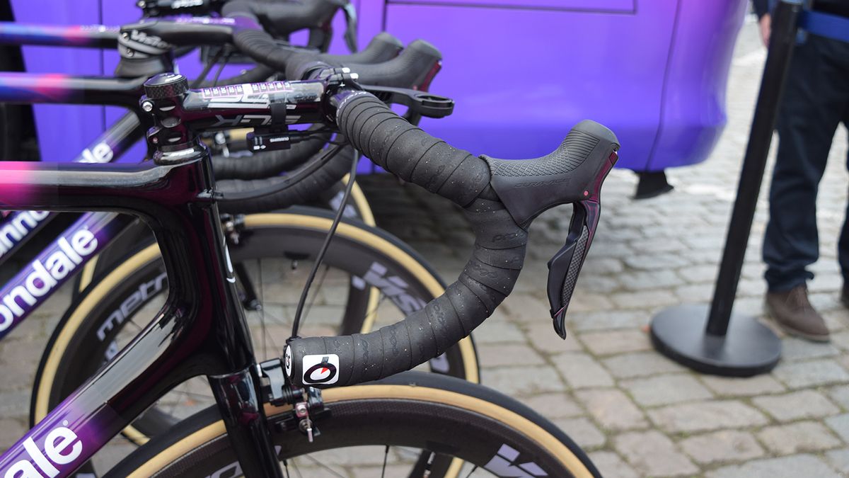 It comes down to rider preference for handlebar tape on the cobbles and Education First's Tom Scully opted to double-wrap his