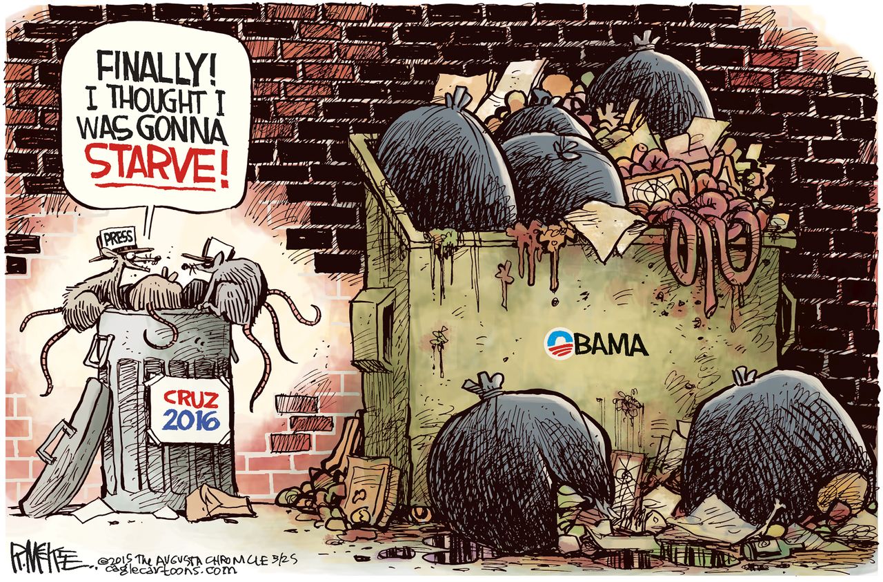 Political cartoon U.S. media Ted Cruz