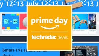 Amazon Prime Day landing page with TechRadar deals logo