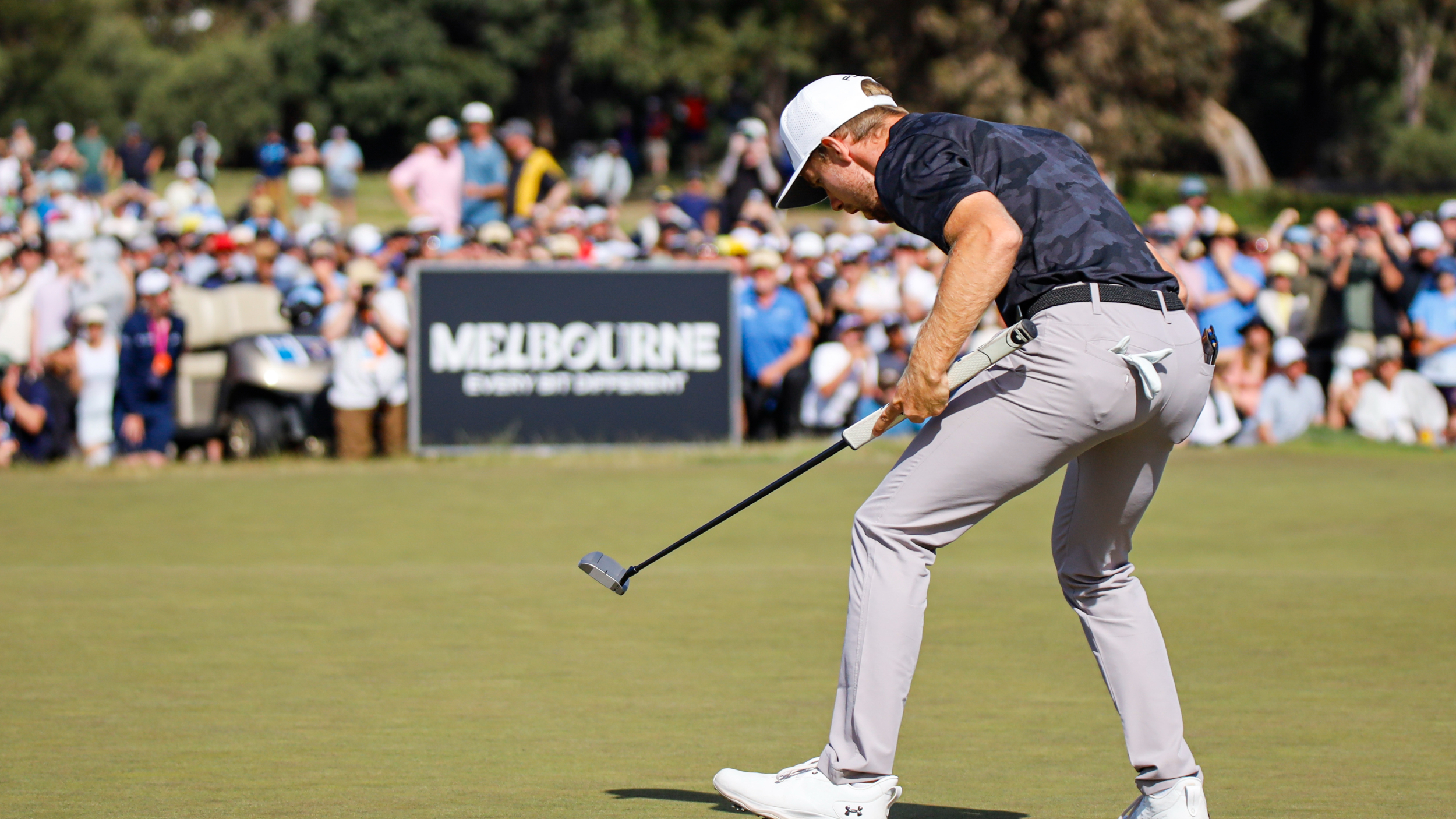 Rasmus Neergaard-Petersen reacts to winning the Crown Australian Open