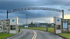 File photo of clouds over the entrance of the Florida State Prison in Starke, Florida