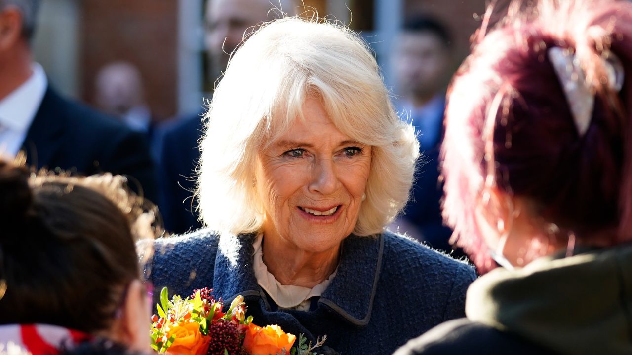 Camilla Parker Bowles greets crowd