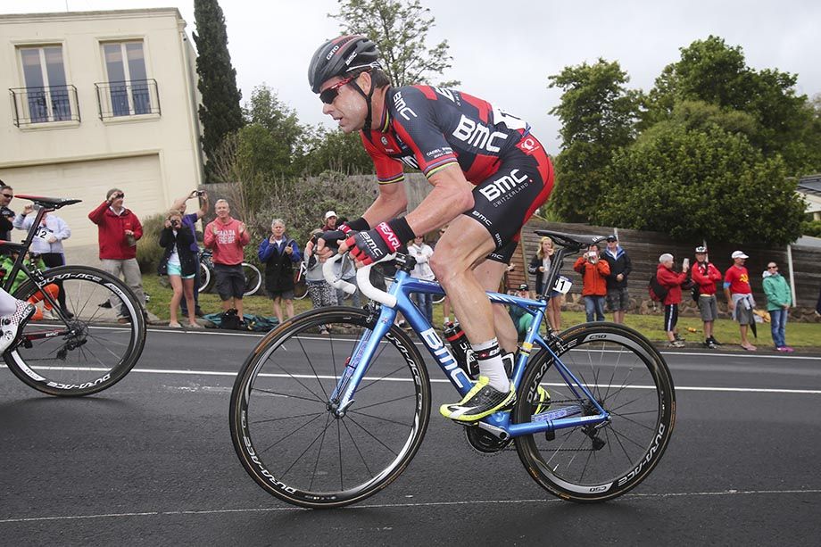 Cadel Evans (BMC) on one of the short pitches
