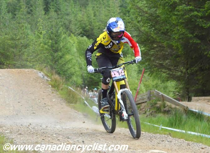 Rachel Atherton (GT Factory Racing) on her way to a win at the Fort William World Cup