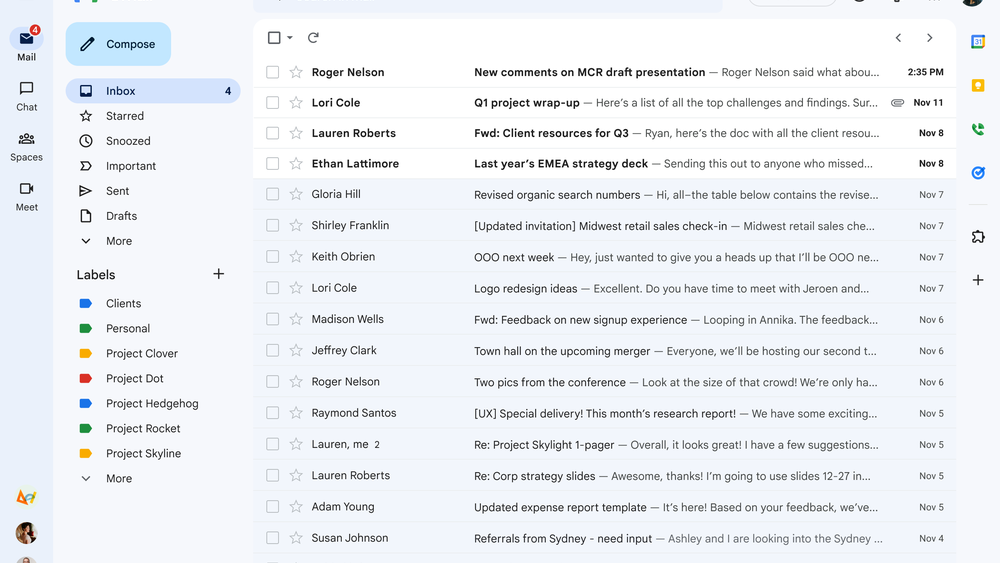 Gmail Interface