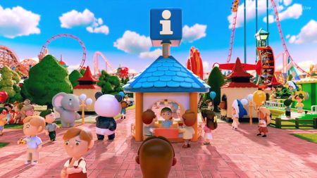 Entering a park in RollerCoaster Tycoon Wonderworks