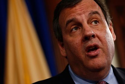 Christie ditches his state to help Trump.