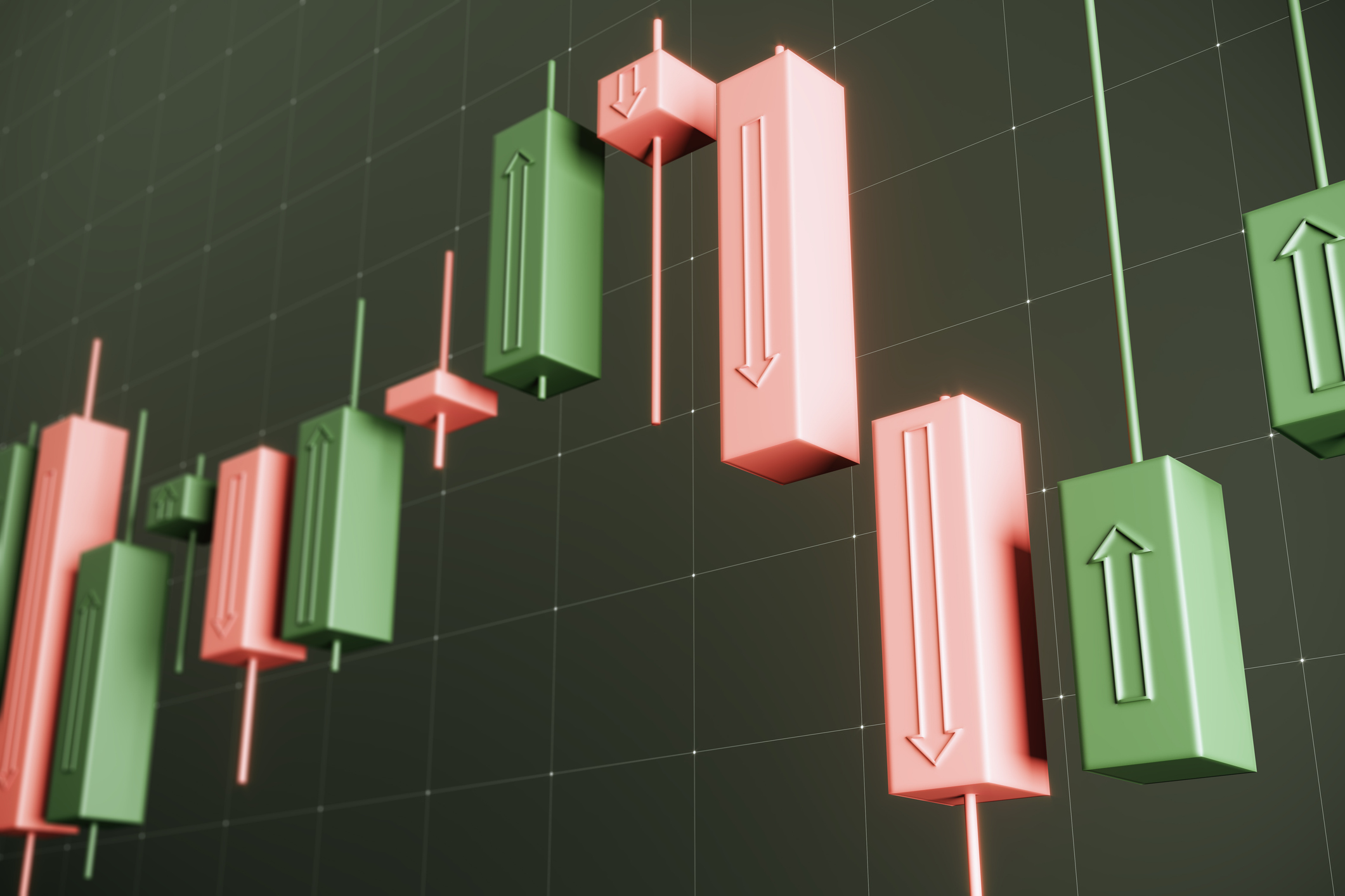 3d stock market information chart