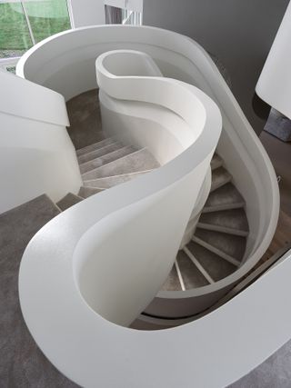 A spiralling staircase