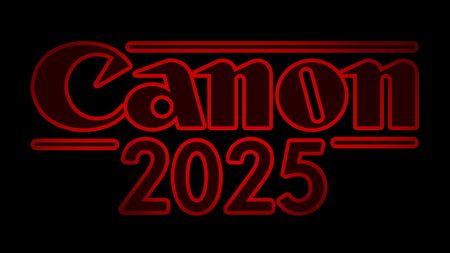 "Canon 2025" in the style of the Stranger Things logo