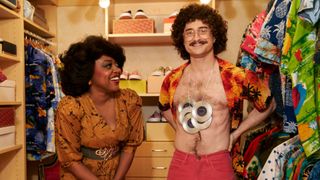 Daniel Radcliffe and Quinta Brunson in Weird: The Al Yankovic Story
