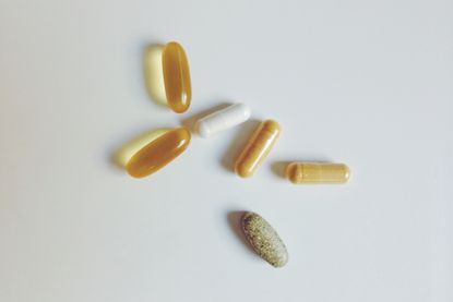 product flatlay shot of biotin vitamin supplements