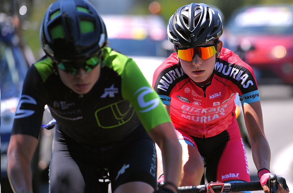 Breakaway Alice Maria Arzuffi of Italy and Team Bizkaia Durango - Euskadi Murias