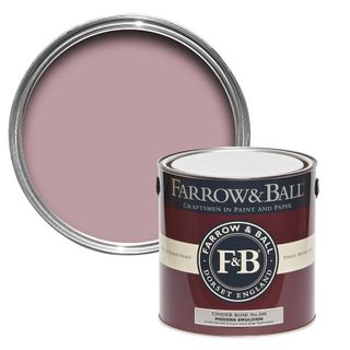 tin of dusky pink paint