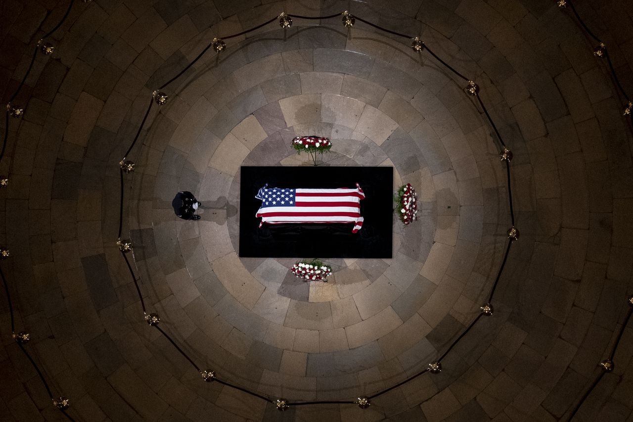 The casket of former Sen. Bob Dole lies in state