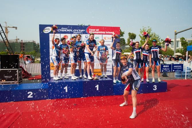The French team on the podium