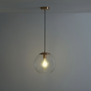 the best kitchen lighting: Coleman Clear Glass And Copper Ceiling Light