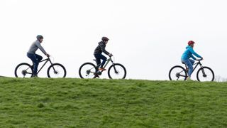 Group of women cycling