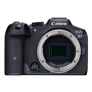 Canon EOS R7 on a white background