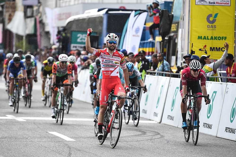 Matteo Pelucchi (Androni Giocattoli-Sidermec) wins stage 5 of the Tour de Langkawi