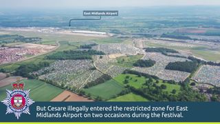East Midlands Airport seen in illegal drone video