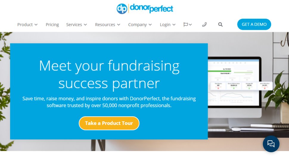 Website screenshot for DonorPerfect