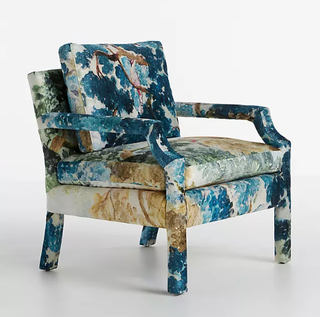 Nature pattern accent chair.
