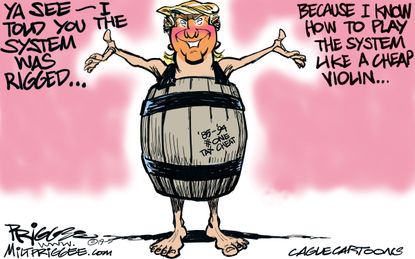 Political Cartoon U.S. Trump biggest loser