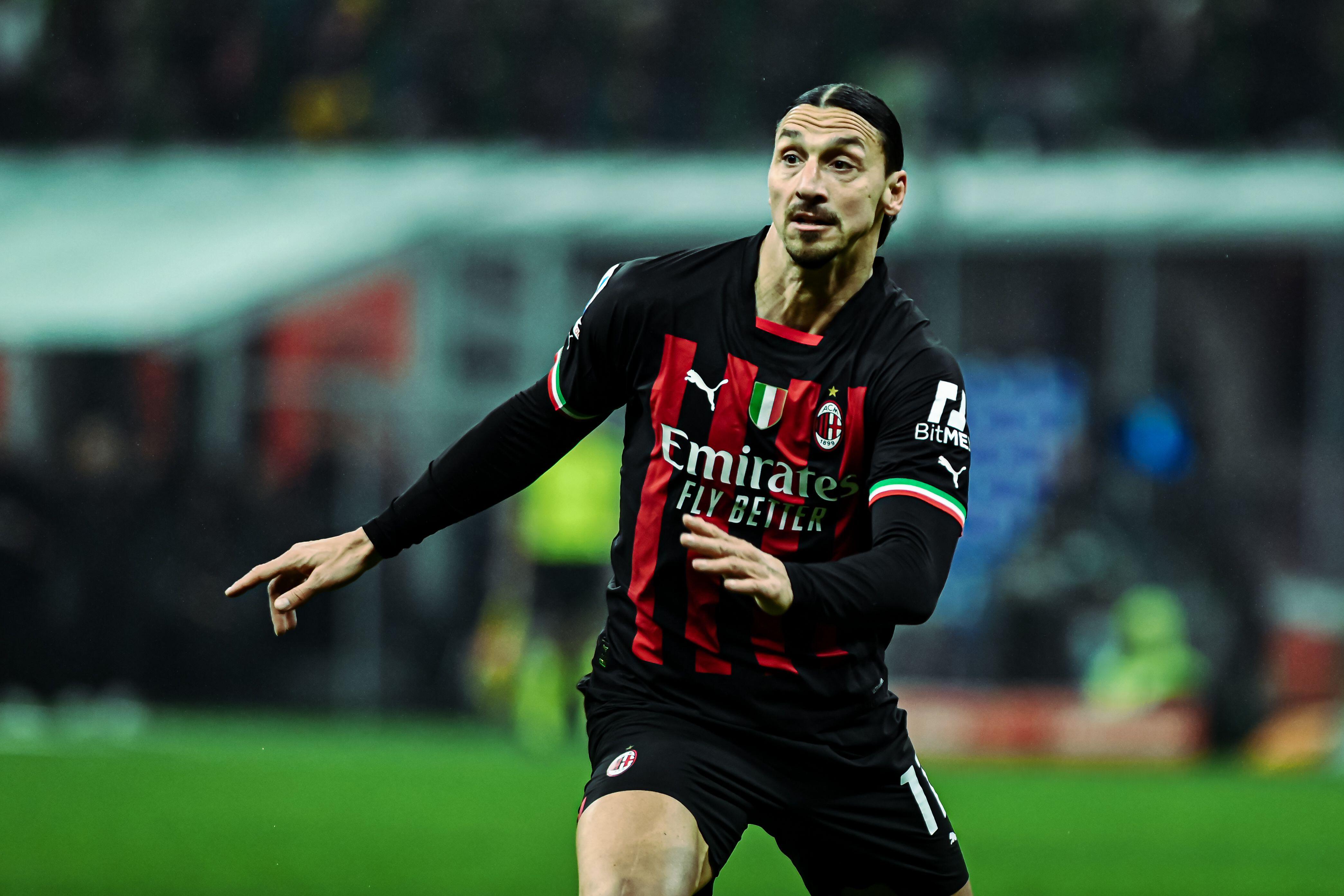 Zlatan Ibrahimovic in action for AC Milan, March 2023