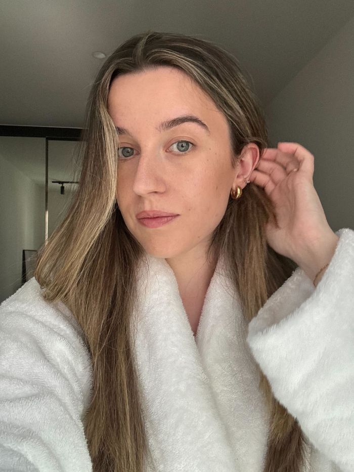 Deputy beauty editor Grace Lindsay after testing the Jones Road Your Skin Foundation Stick