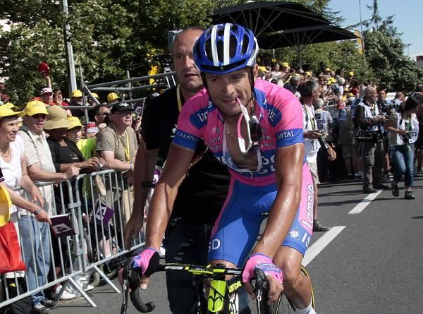 Michele Scarponi (Lampre-ISD) after his second place finish in stage 10.